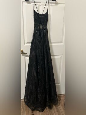 green emerald velvet dress Gilded in Gold Chain Dress main image 0